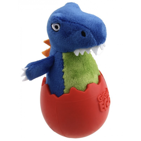 Gigwi Egg - Jouet Culbuto avec Peluche "Dino" - pour Chien