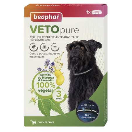 VETOPURE - Collier Répulsif Antiparasitaire - Chien & Chiot