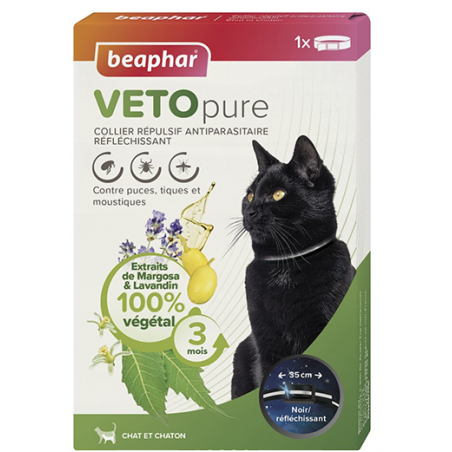 VETOPURE - Collier Répulsif Antiparasitaire - Chat & Chaton